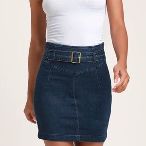 Free People Livin’ It Up Denim Pencil Skirt